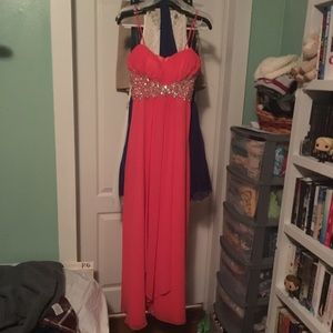Coral long Formal Dress size 5/6